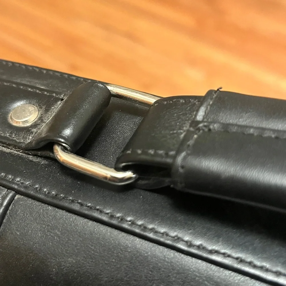 Wilson Black Leather Men's Briefcase/Laptop case